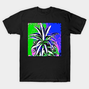 Cactus Glory Blue and White T-Shirt